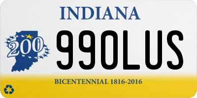 IN license plate 990LUS