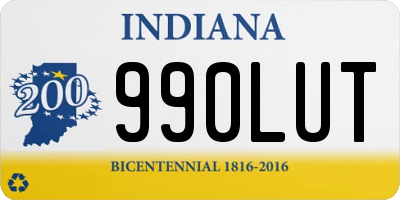 IN license plate 990LUT