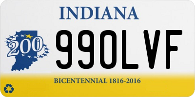 IN license plate 990LVF