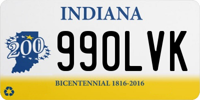 IN license plate 990LVK