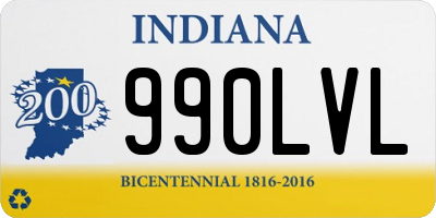 IN license plate 990LVL