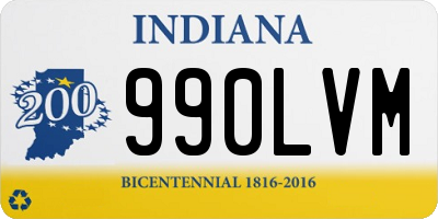 IN license plate 990LVM