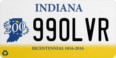 IN license plate 990LVR