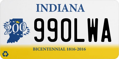 IN license plate 990LWA