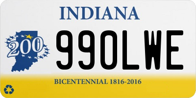 IN license plate 990LWE