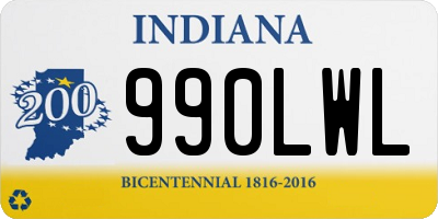 IN license plate 990LWL