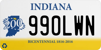 IN license plate 990LWN