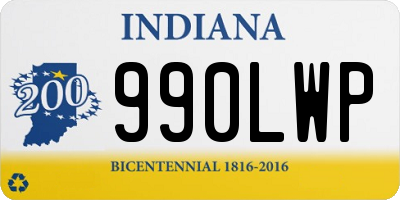 IN license plate 990LWP