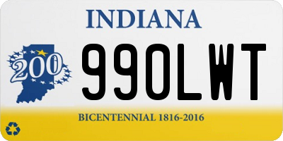 IN license plate 990LWT