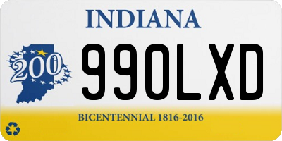 IN license plate 990LXD