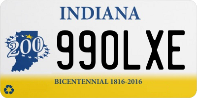 IN license plate 990LXE