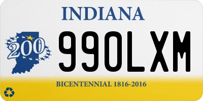 IN license plate 990LXM