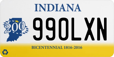 IN license plate 990LXN