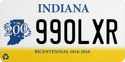 IN license plate 990LXR