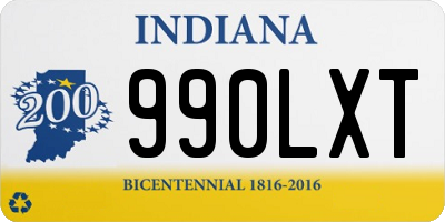 IN license plate 990LXT