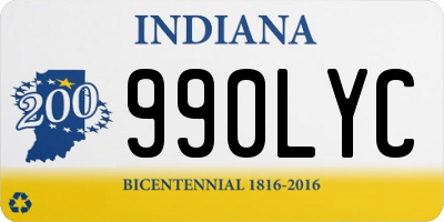 IN license plate 990LYC