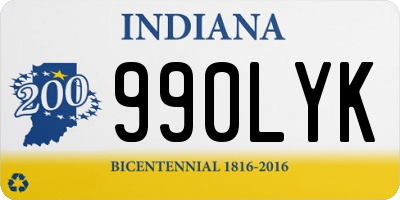 IN license plate 990LYK