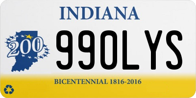 IN license plate 990LYS