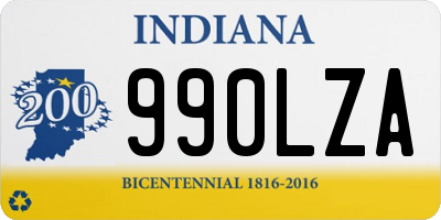 IN license plate 990LZA