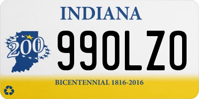 IN license plate 990LZO