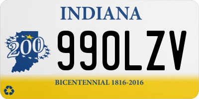 IN license plate 990LZV