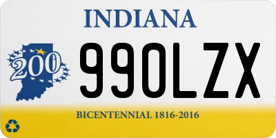 IN license plate 990LZX