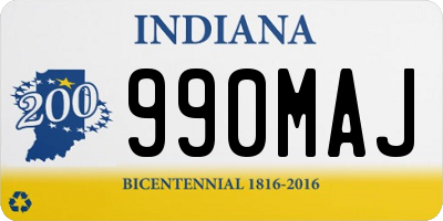 IN license plate 990MAJ