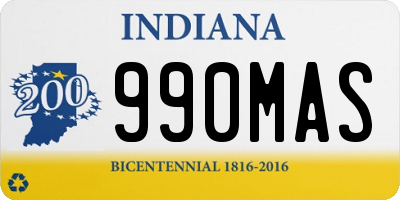 IN license plate 990MAS