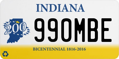 IN license plate 990MBE