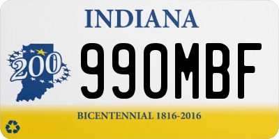 IN license plate 990MBF