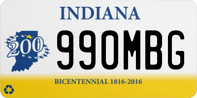 IN license plate 990MBG