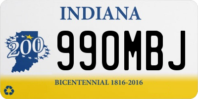 IN license plate 990MBJ