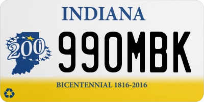 IN license plate 990MBK