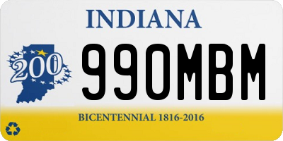 IN license plate 990MBM