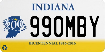 IN license plate 990MBY