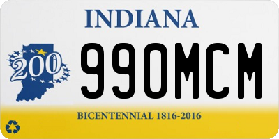 IN license plate 990MCM