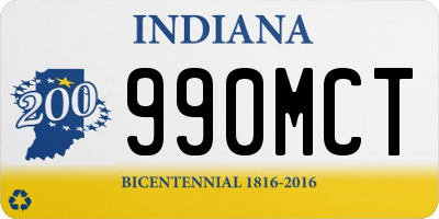 IN license plate 990MCT