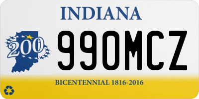 IN license plate 990MCZ