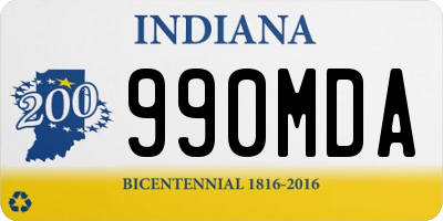 IN license plate 990MDA