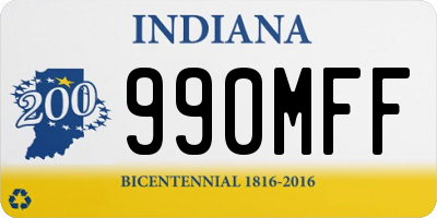 IN license plate 990MFF