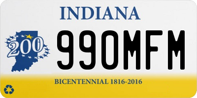 IN license plate 990MFM