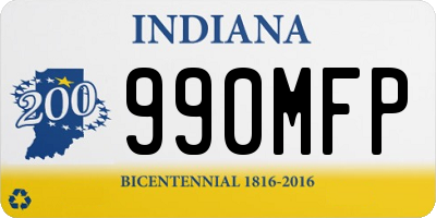 IN license plate 990MFP