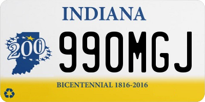 IN license plate 990MGJ