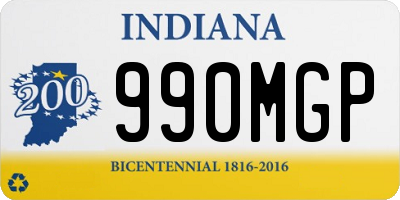 IN license plate 990MGP