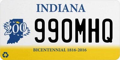 IN license plate 990MHQ