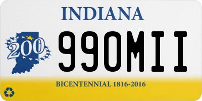 IN license plate 990MII