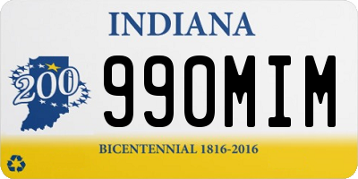 IN license plate 990MIM