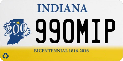 IN license plate 990MIP