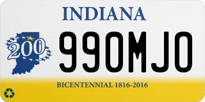 IN license plate 990MJO