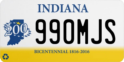 IN license plate 990MJS